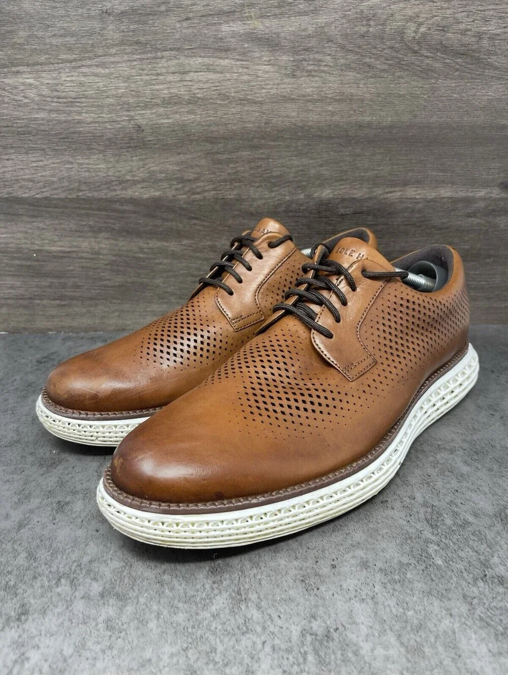 Cole Haan OriginalGrand 2.0 Oxford British Tan Size 11 Mens Leather Dress Shoes